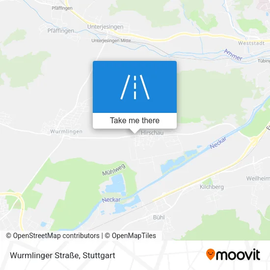 Карта Wurmlinger Straße