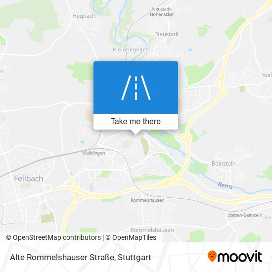 Карта Alte Rommelshauser Straße