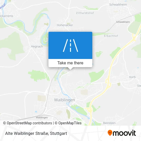 Карта Alte Waiblinger Straße
