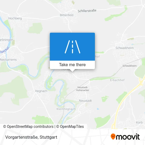 Карта Vorgartenstraße