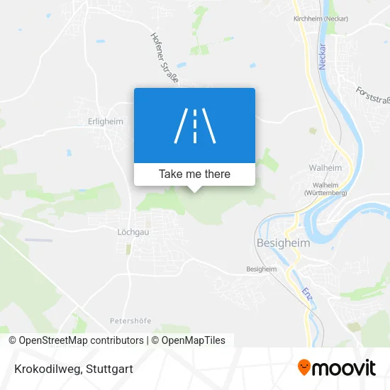 Krokodilweg map