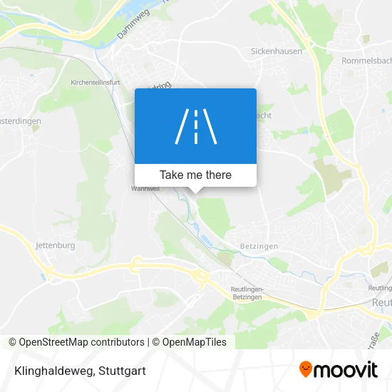 Klinghaldeweg map