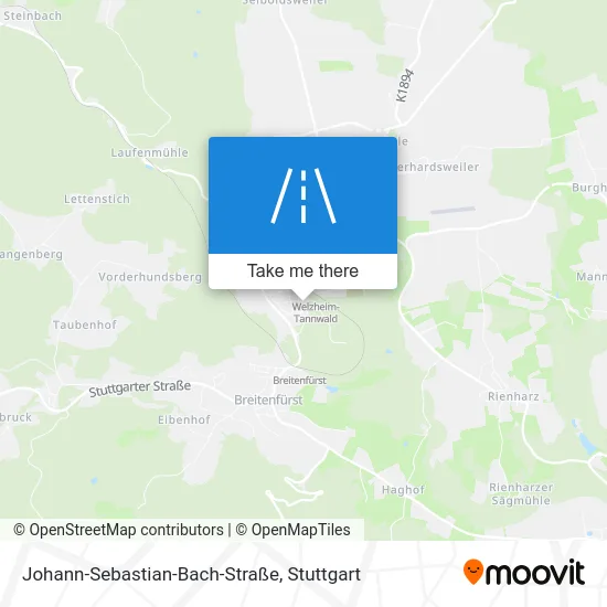 Карта Johann-Sebastian-Bach-Straße