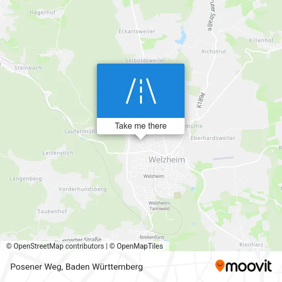 Карта Posener Weg