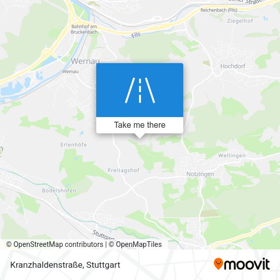 Kranzhaldenstraße map
