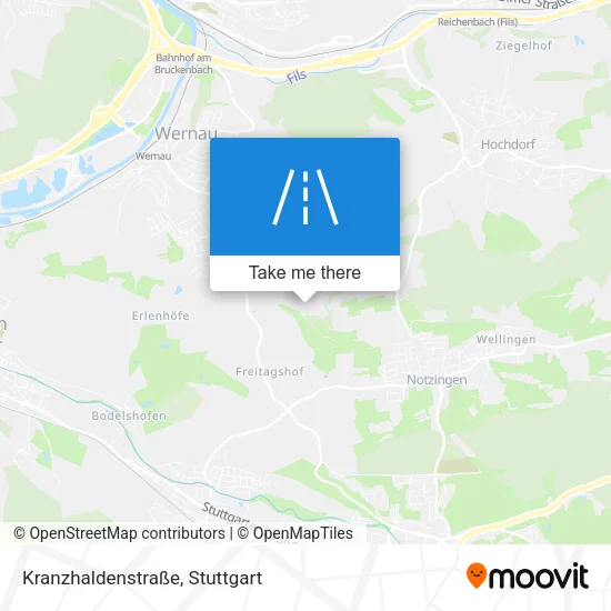 Kranzhaldenstraße map