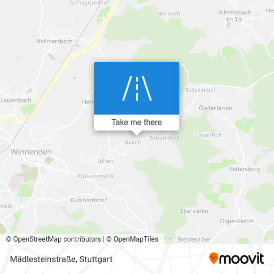 Карта Mädlesteinstraße