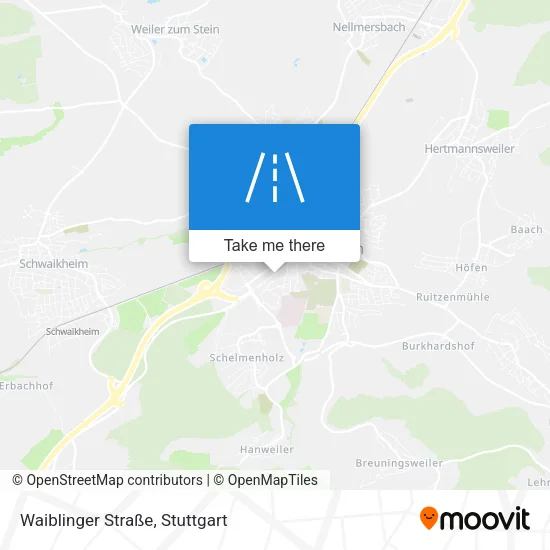 Карта Waiblinger Straße