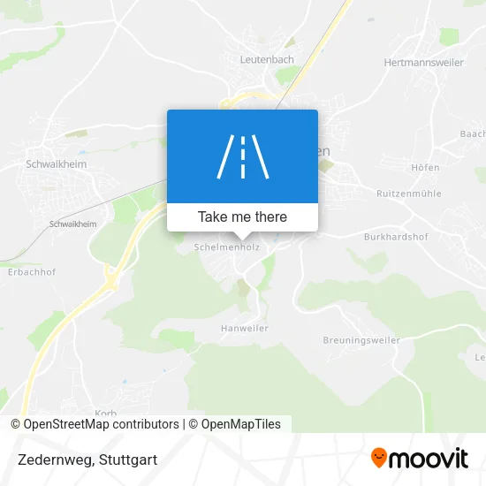Карта Zedernweg