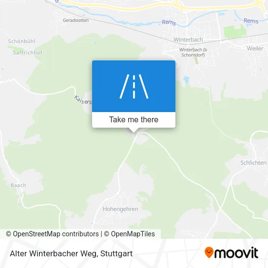 Карта Alter Winterbacher Weg