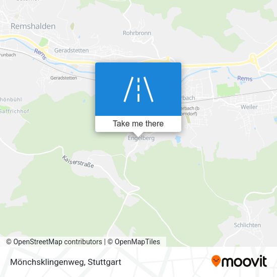Mönchsklingenweg map