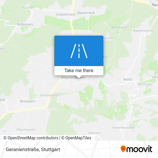 Карта Geranienstraße
