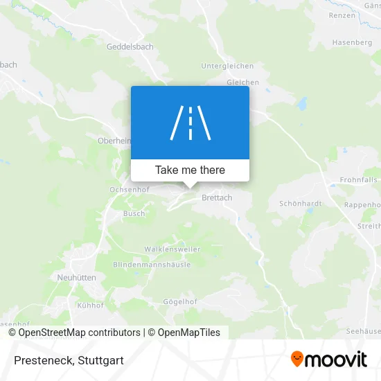 Presteneck map