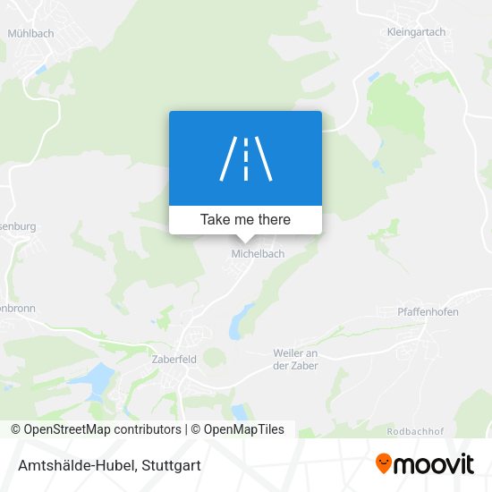 Amtshälde-Hubel map