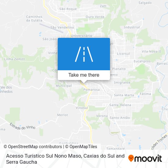 Acesso Turístico Sul Nono Maso map