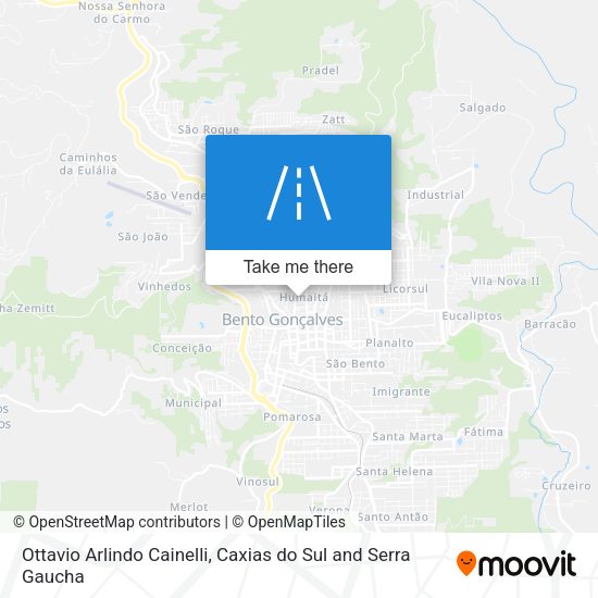 Ottavio Arlindo Cainelli map
