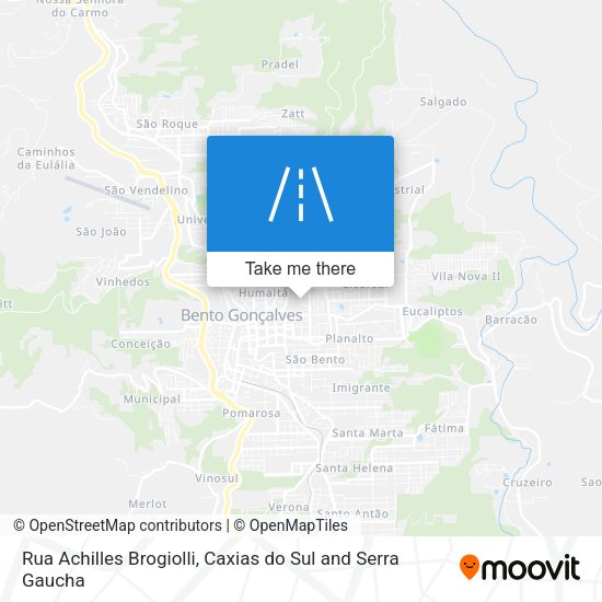 Rua Achilles Brogiolli map