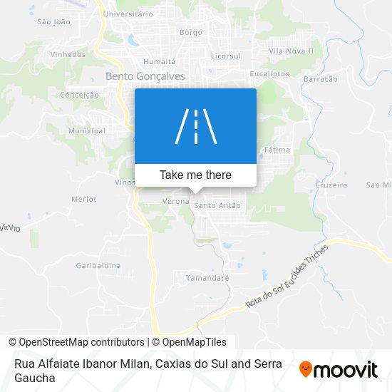 Rua Alfaiate Ibanor Milan map