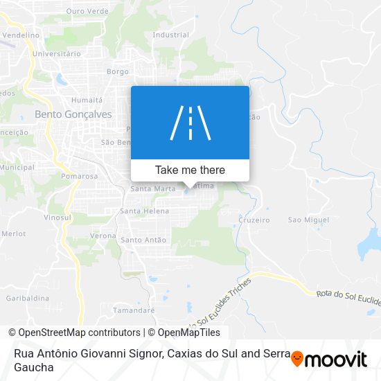 Rua Antônio Giovanni Signor map