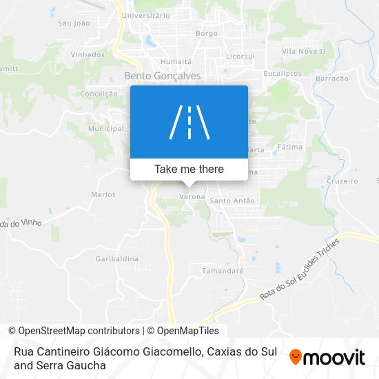 Rua Cantineiro Giácomo Giacomello map