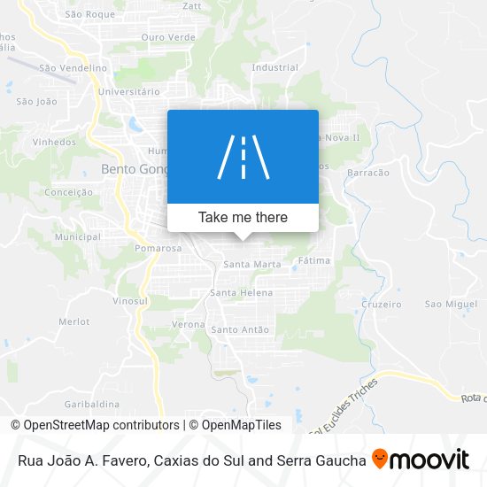 Rua João A. Favero map