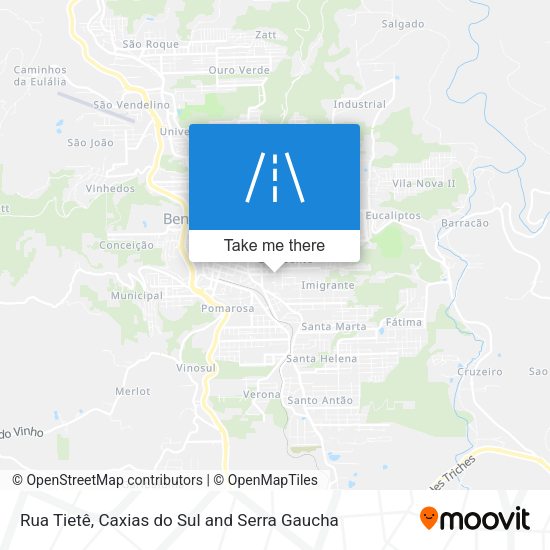 Rua Tietê map