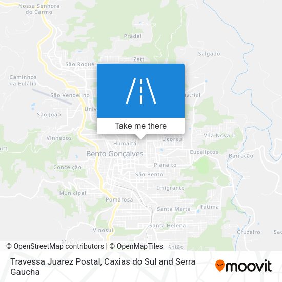 Travessa Juarez Postal map