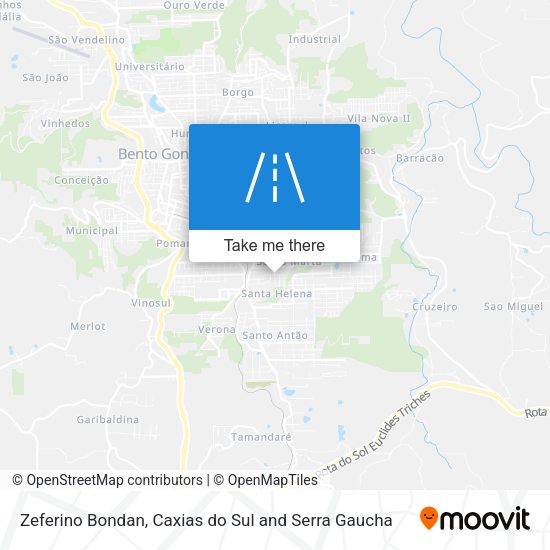 Zeferino Bondan map