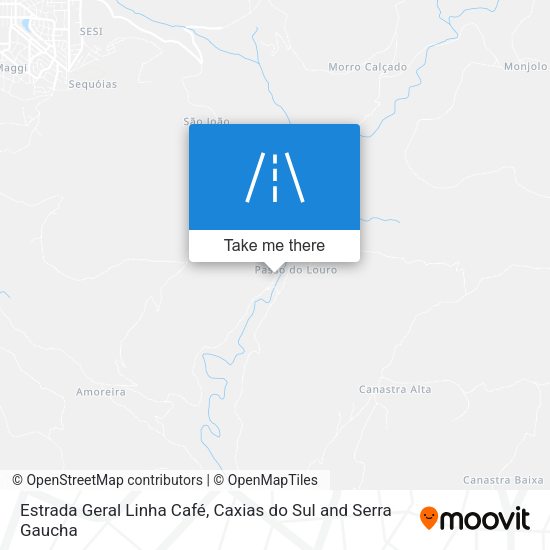 Estrada Geral Linha Café map
