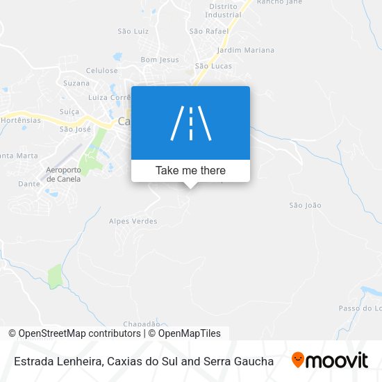 Estrada Lenheira map