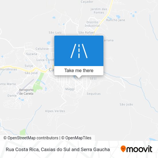 Rua Costa Rica map