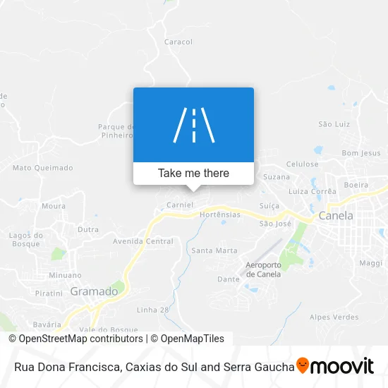Rua Dona Francisca map