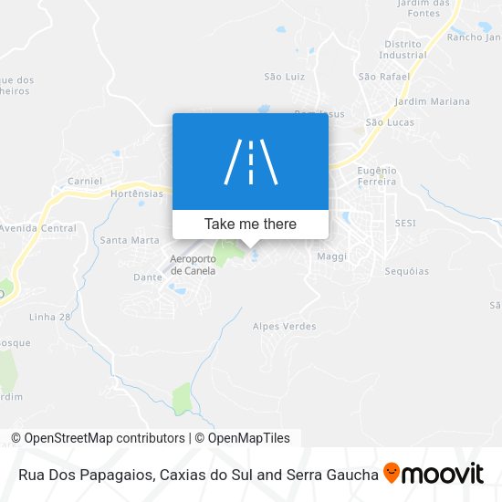 Rua Dos Papagaios map