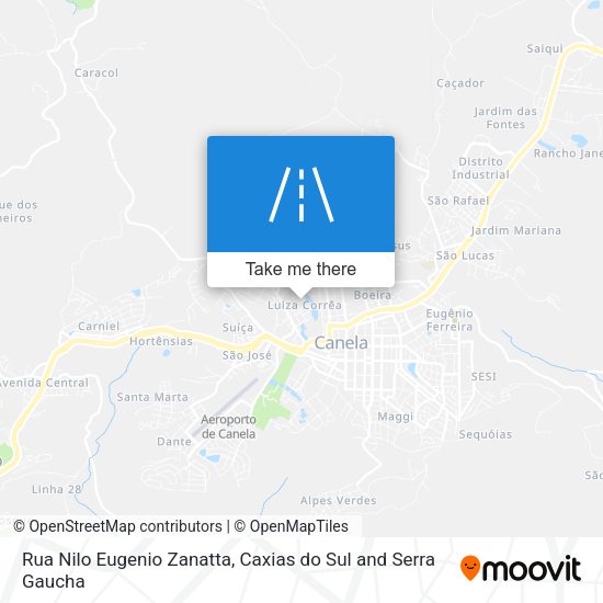 Rua Nilo Eugenio Zanatta map