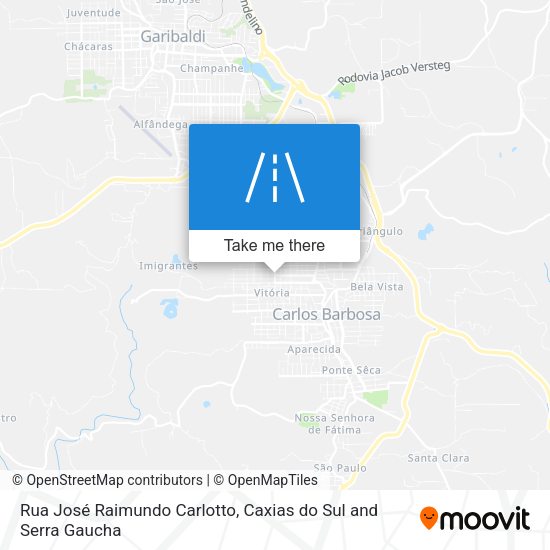 Rua José Raimundo Carlotto map