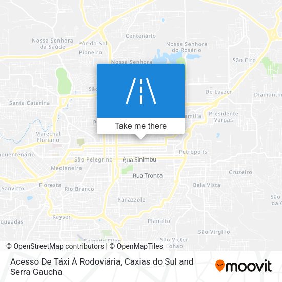 Acesso De Táxi À Rodoviária map