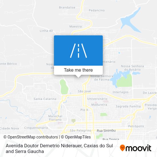 Avenida Doutor Demetrio Niderauer map