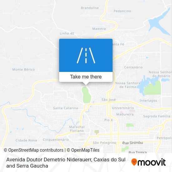 Avenida Doutor Demetrio Niderauerr map