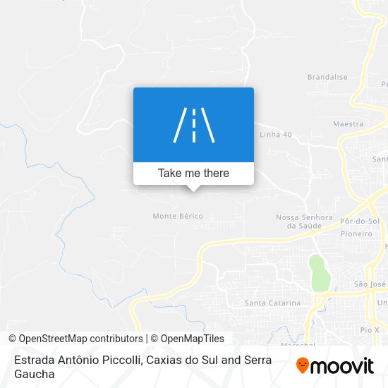 Estrada Antônio Piccolli map