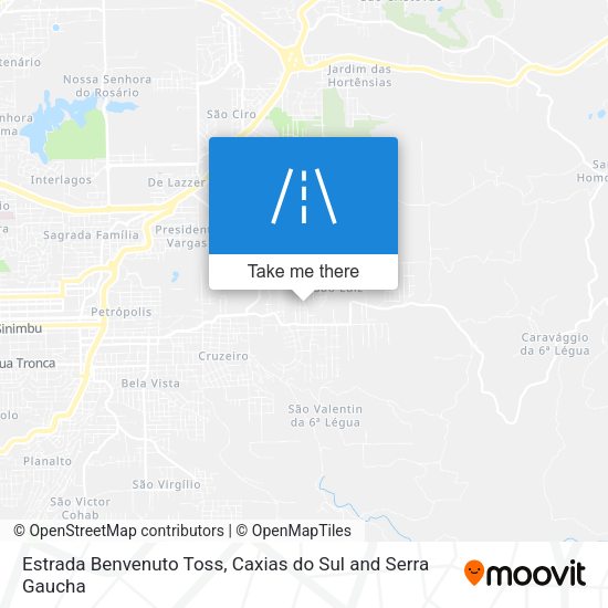 Estrada Benvenuto Toss map
