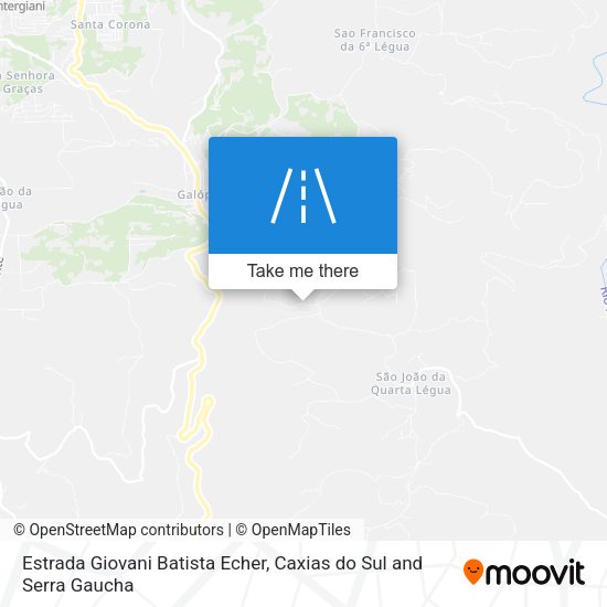 Estrada Giovani Batista Echer map