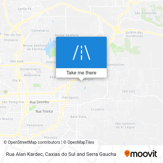 Rua Alan Kardec map