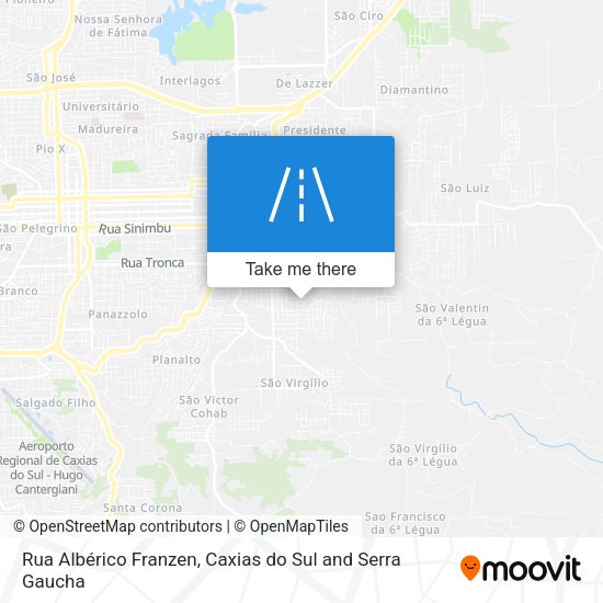 Rua Albérico Franzen map