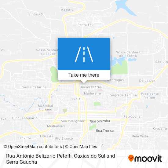 Rua Antônio Belizario Peteffi map