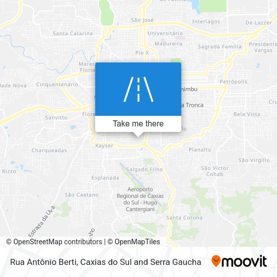 Rua Antônio Berti map