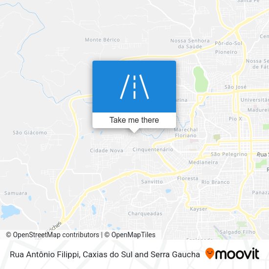 Rua Antônio Filippi map