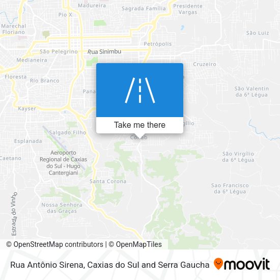 Rua Antônio Sirena map