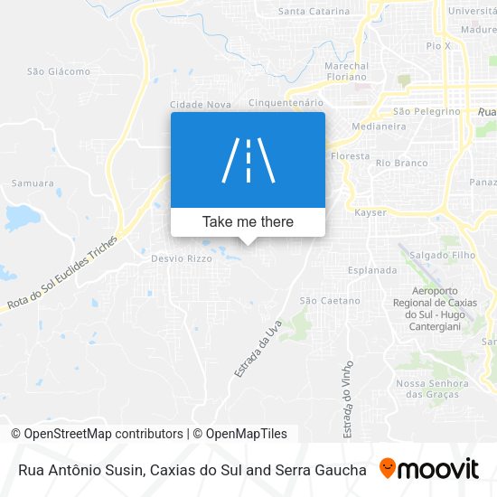 Rua Antônio Susin map