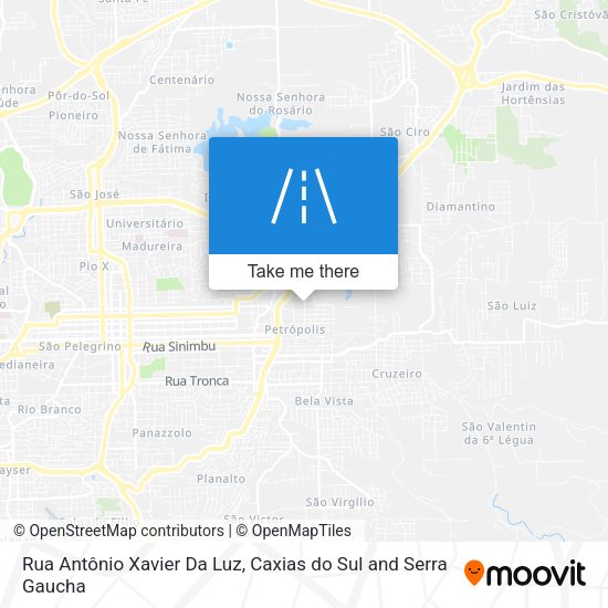 Rua Antônio Xavier Da Luz map