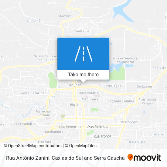 Rua Antônio Zanini map